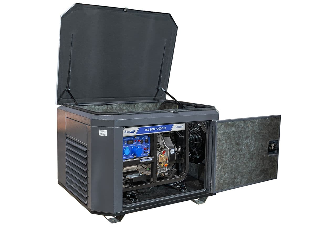 Дизель генератор TSS SDG 7000EHA в кожухе 1200